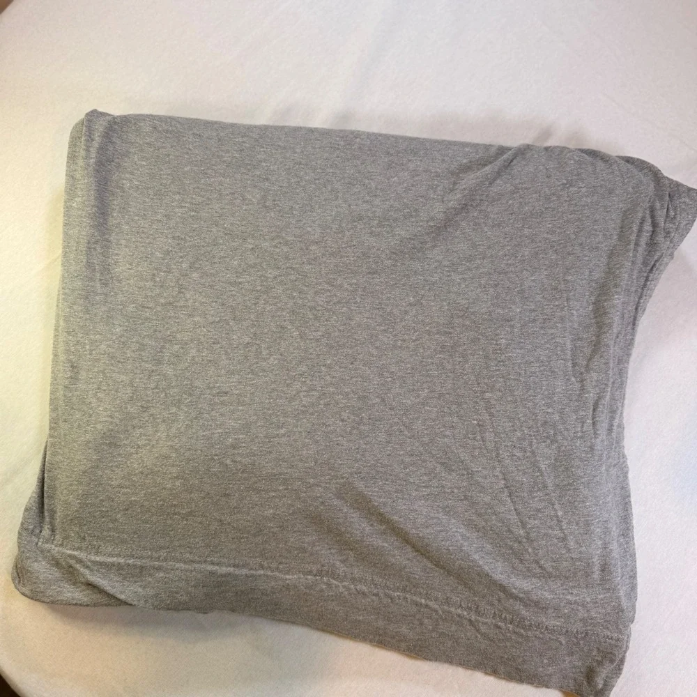 Pottery Barn Teen Top Sheet Full Gray Organic Cotton Jersey Bedding 90x96 Dorm
